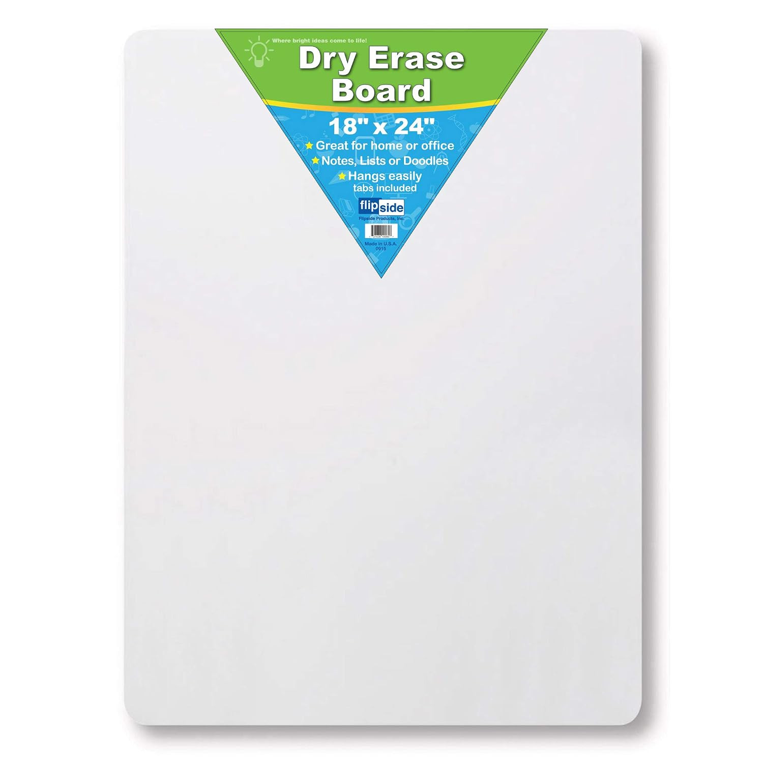 Dry Erase Board 18 x 24 in White Unframed Whiteboard for Wall Home Office