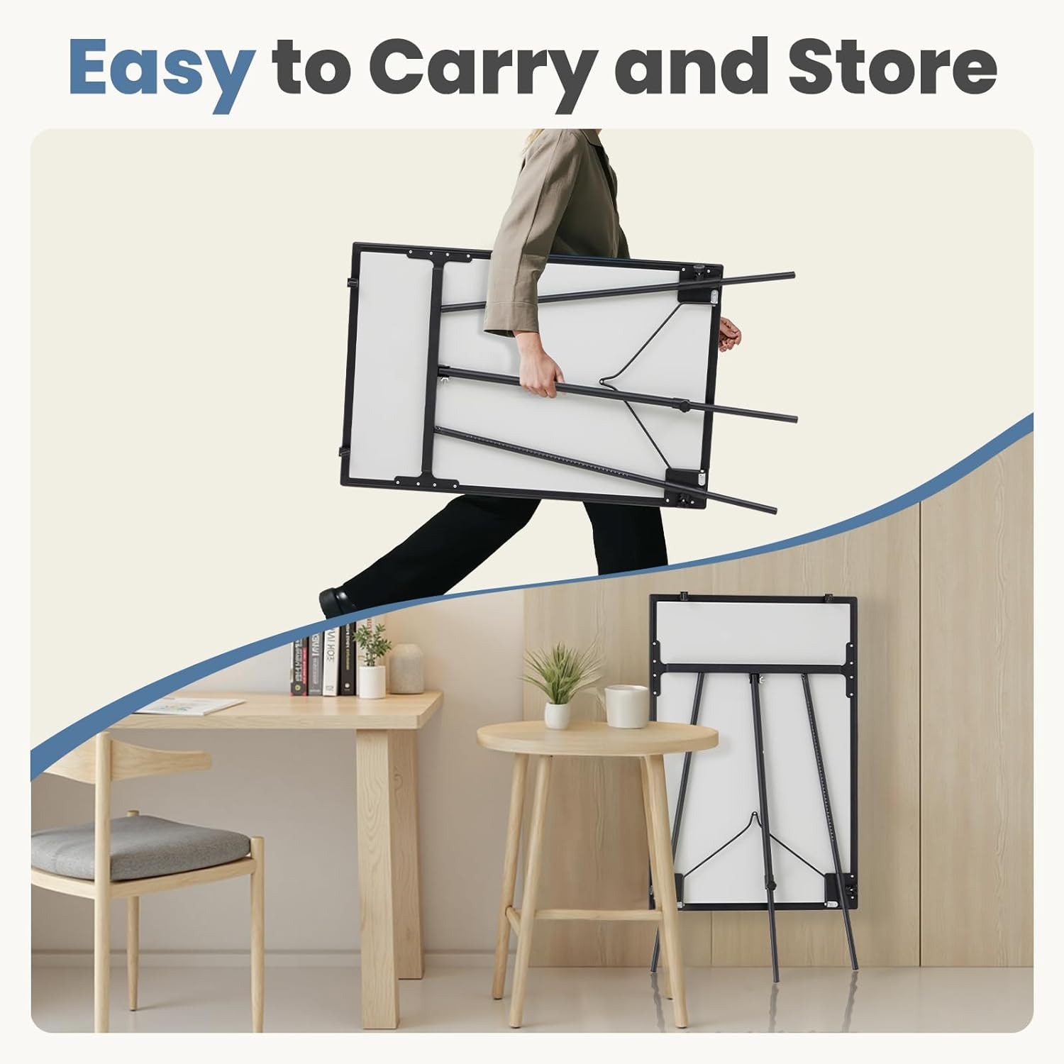 Whiteboard Easel Magnetic White Board Dry Erase Portable Boards with Stand