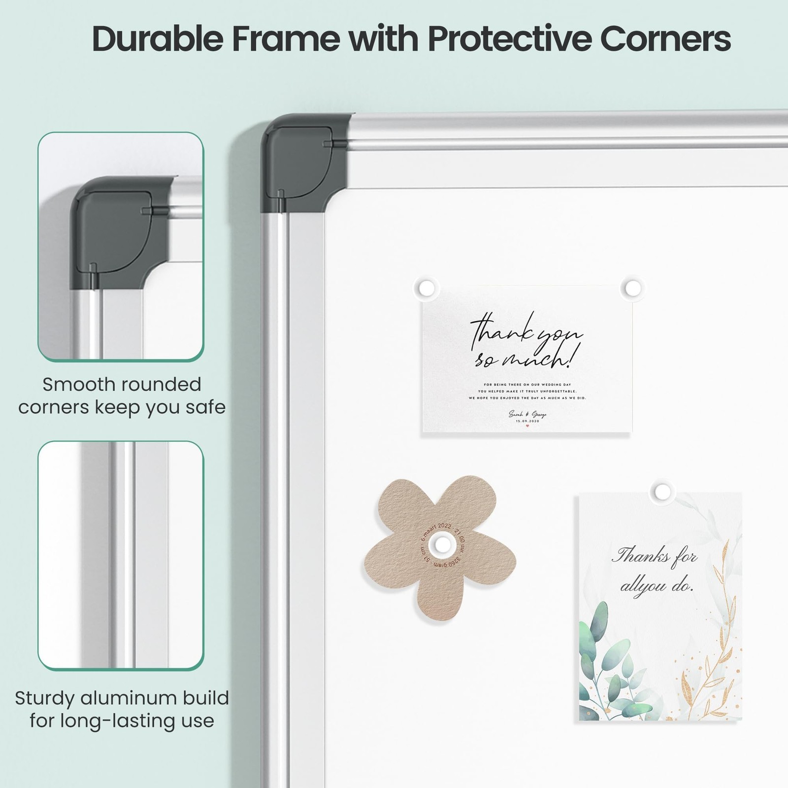Scribanx Magnetic Dry Erase Board 24 x 18 for Wall, 18″W x 24″H, White