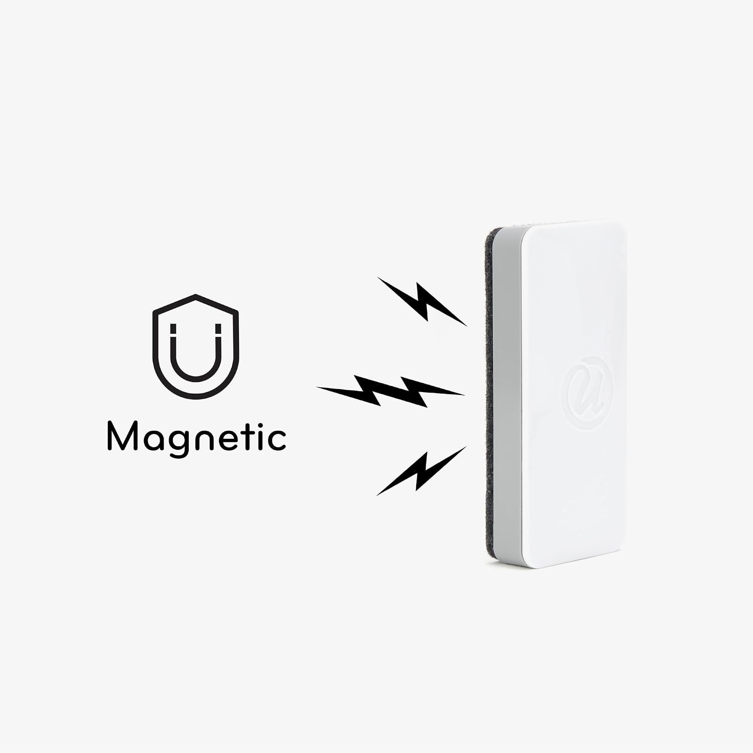 Magnetic Dry Erase Board Felt Eraser – 2″x5″ Lightweight White Design