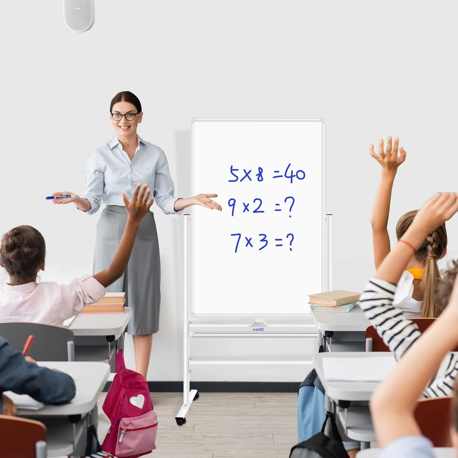Magnetic Whiteboard Mobile Dry Erase Board with Stand 40″X28″ Double Side Rollin