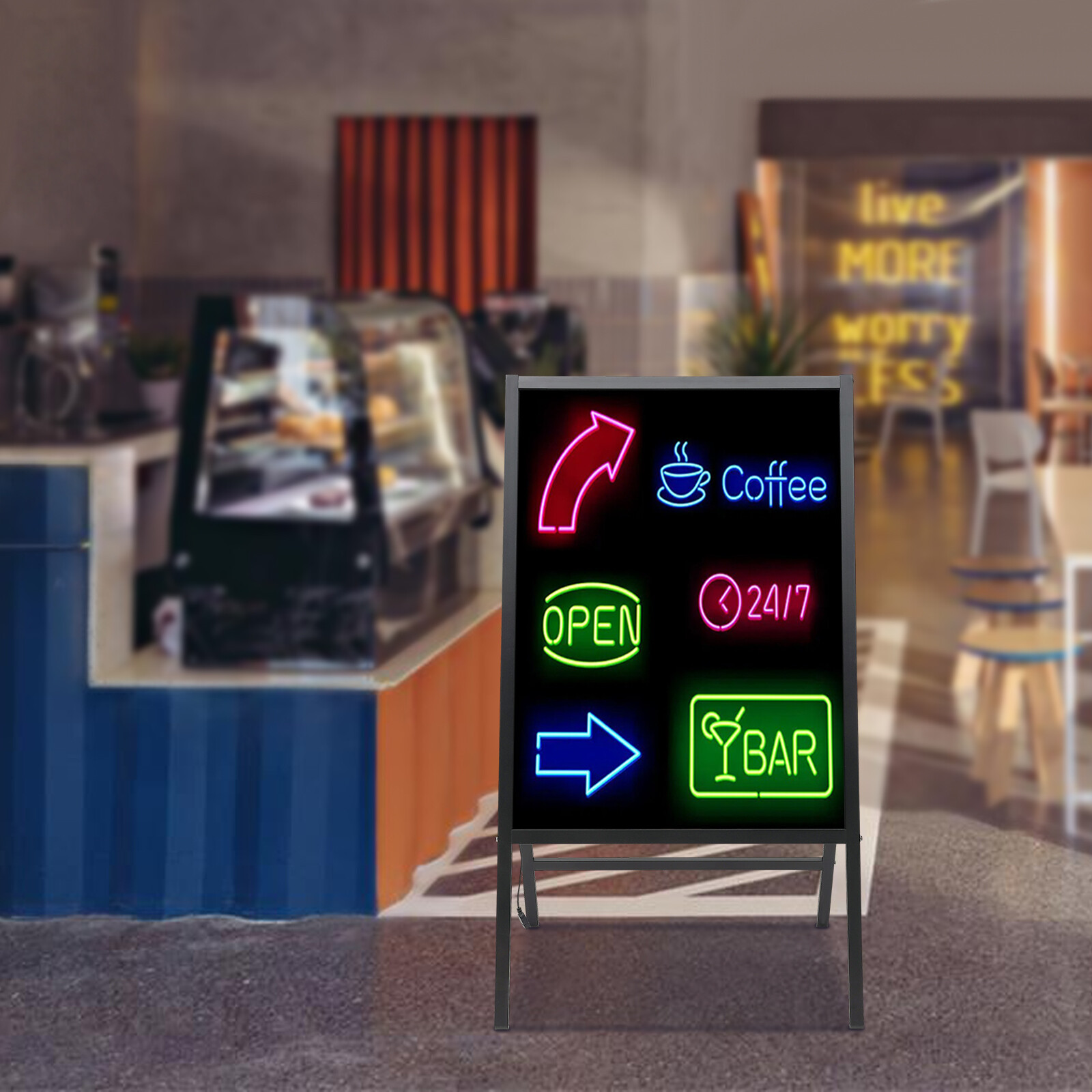 8 Fluorescent Markers LED Message Writing Board DIY Menu Sign Board + Remote