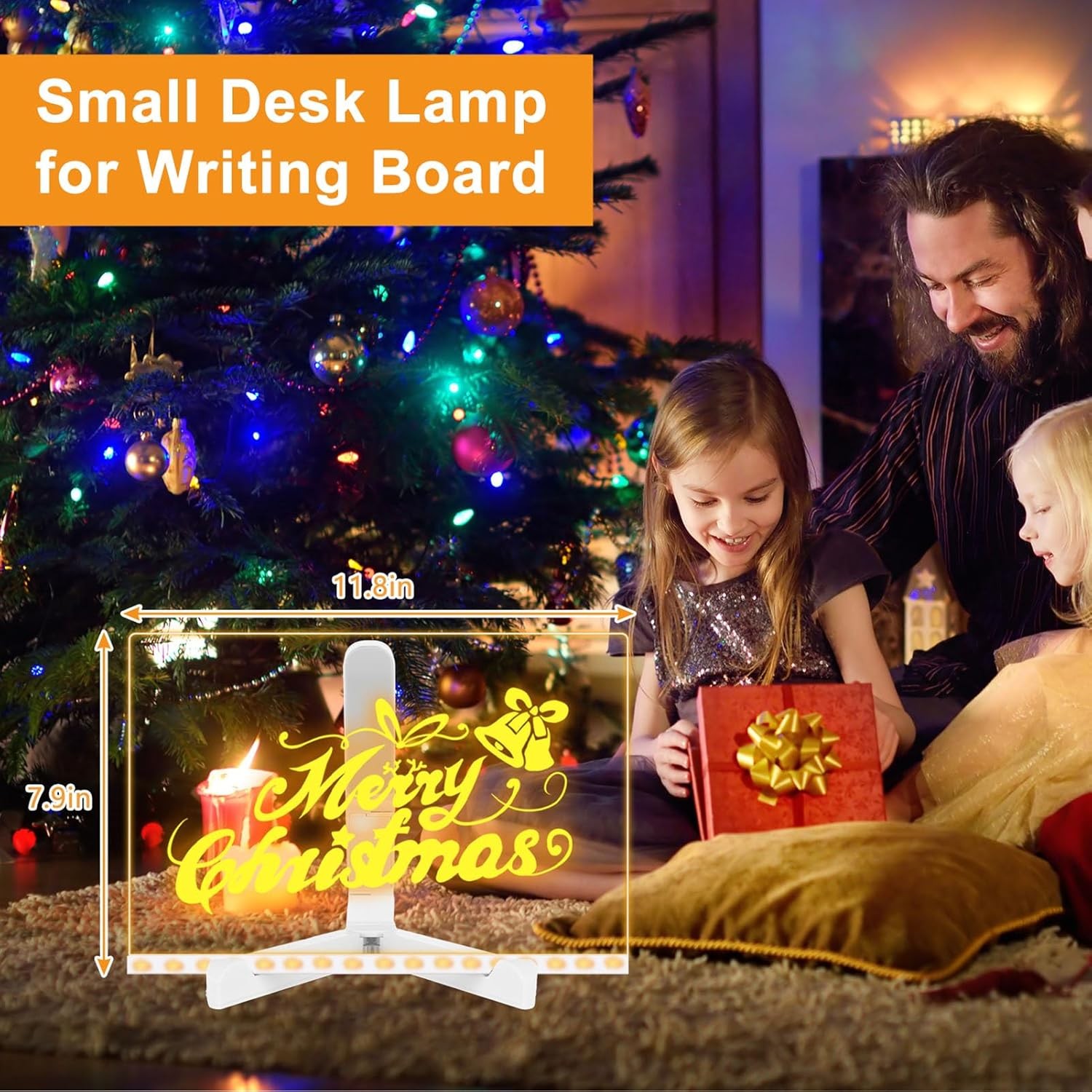 LED Acrylic Drawing & Message Board with Adjustable Stand and Markers