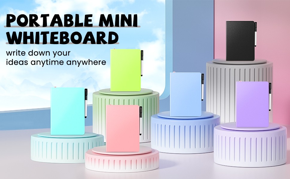 Mini Dry Erase Board Double Sided | Portable Folding Whiteboard with Pen