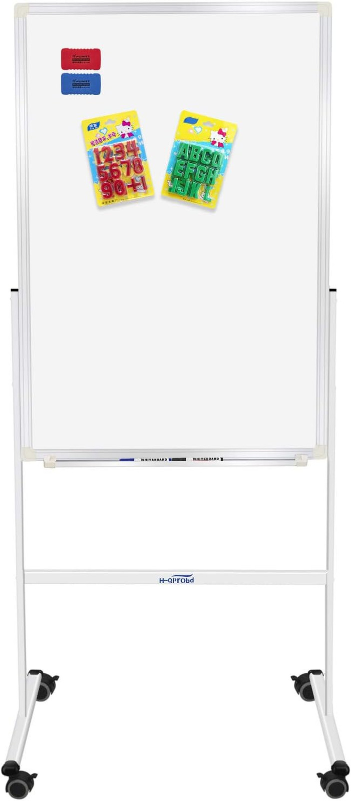 24″X36″ Dry Erase Board with Stand – Adjustable Height Double Side Mobile Magnet