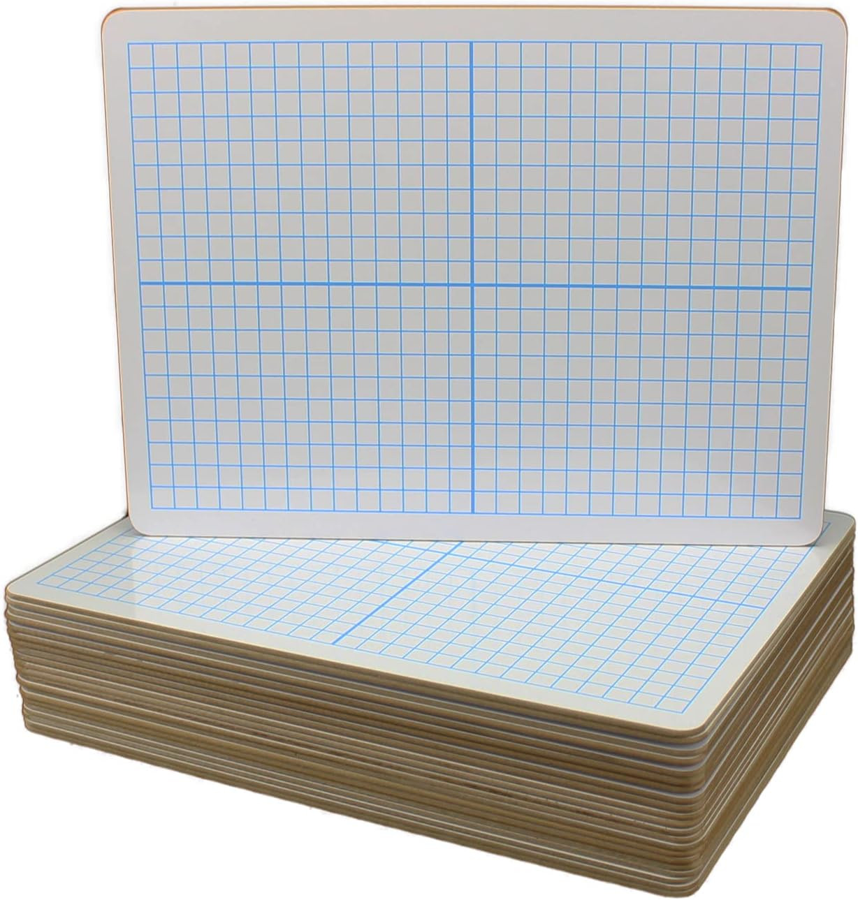 9×12 XY Axis Dry Erase Boards 24 Pack Two Sided Graph Lapboards Classroom Set