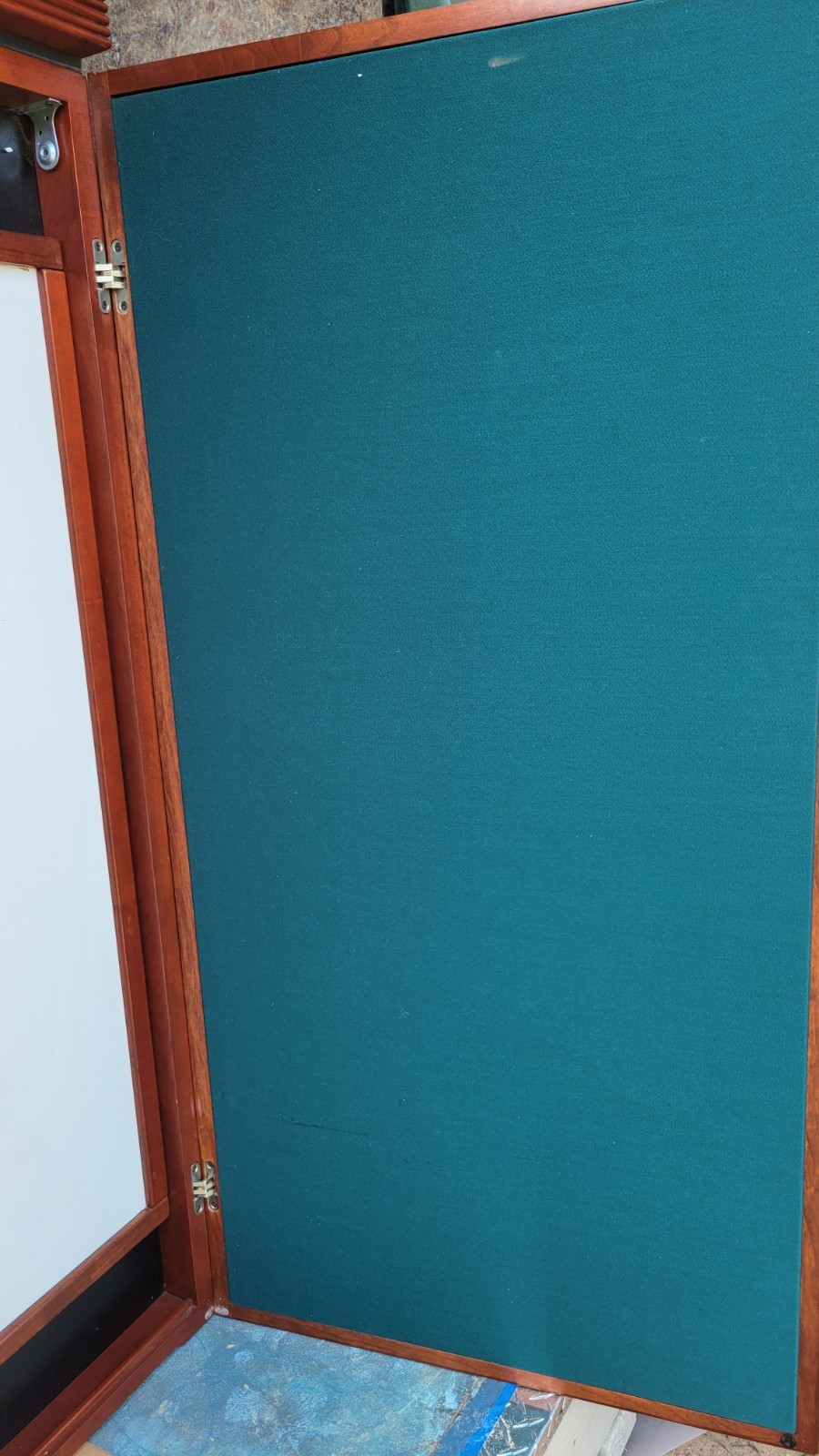 Conference Room Cabinet 4′ Hanging Magnetic DRY ERASE BOARD With Tackboard Doors