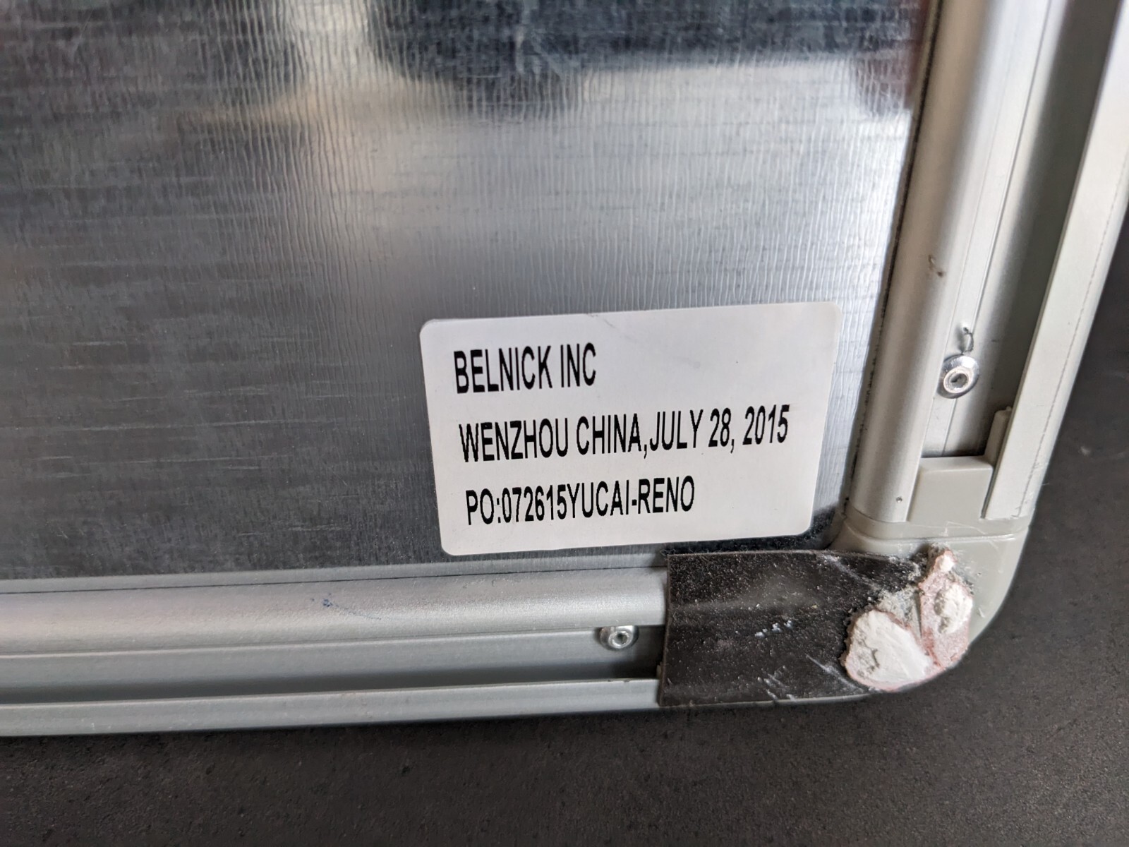 Belnick Inc White Dry Erase Board, 5’x3′, Magnetic, Used Condition, China