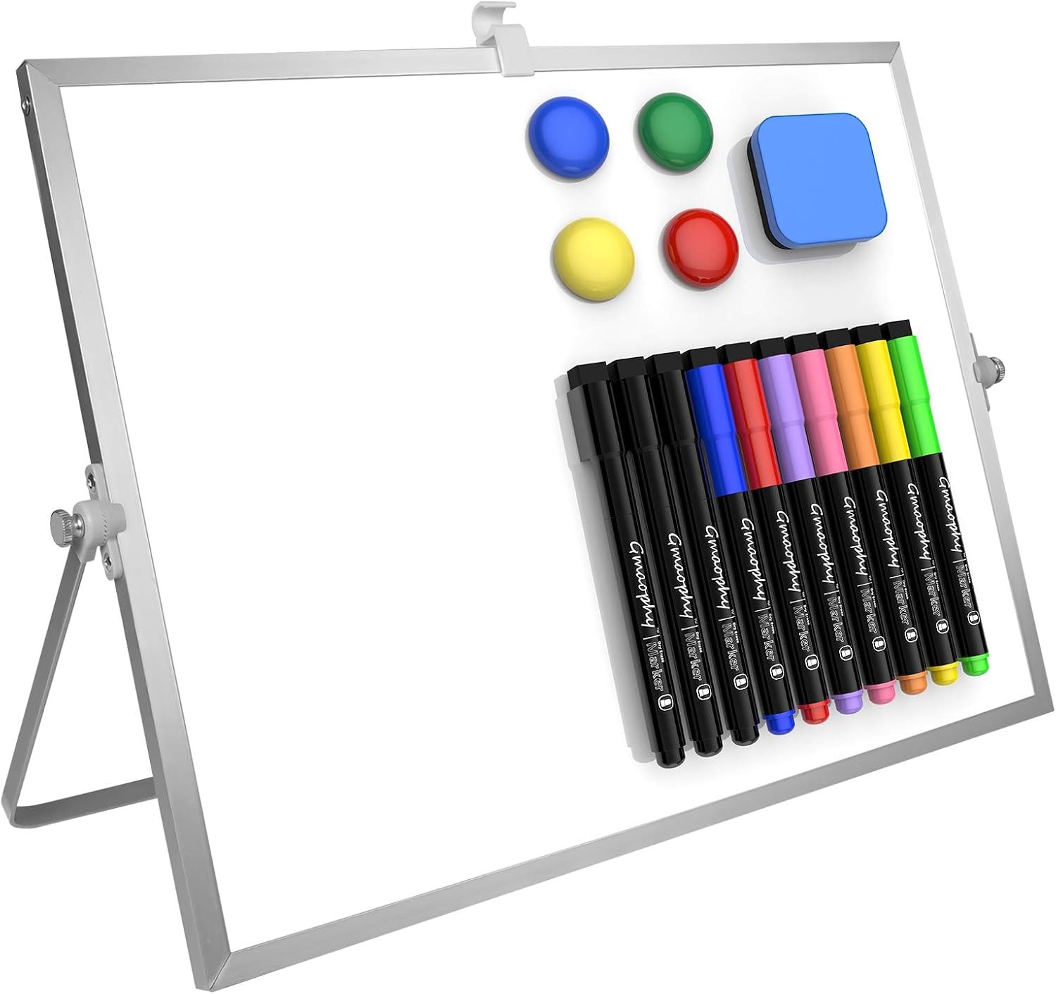 16″x12″ Magnetic Dry Erase Whiteboard w/Stand, Double-Sided, Portable