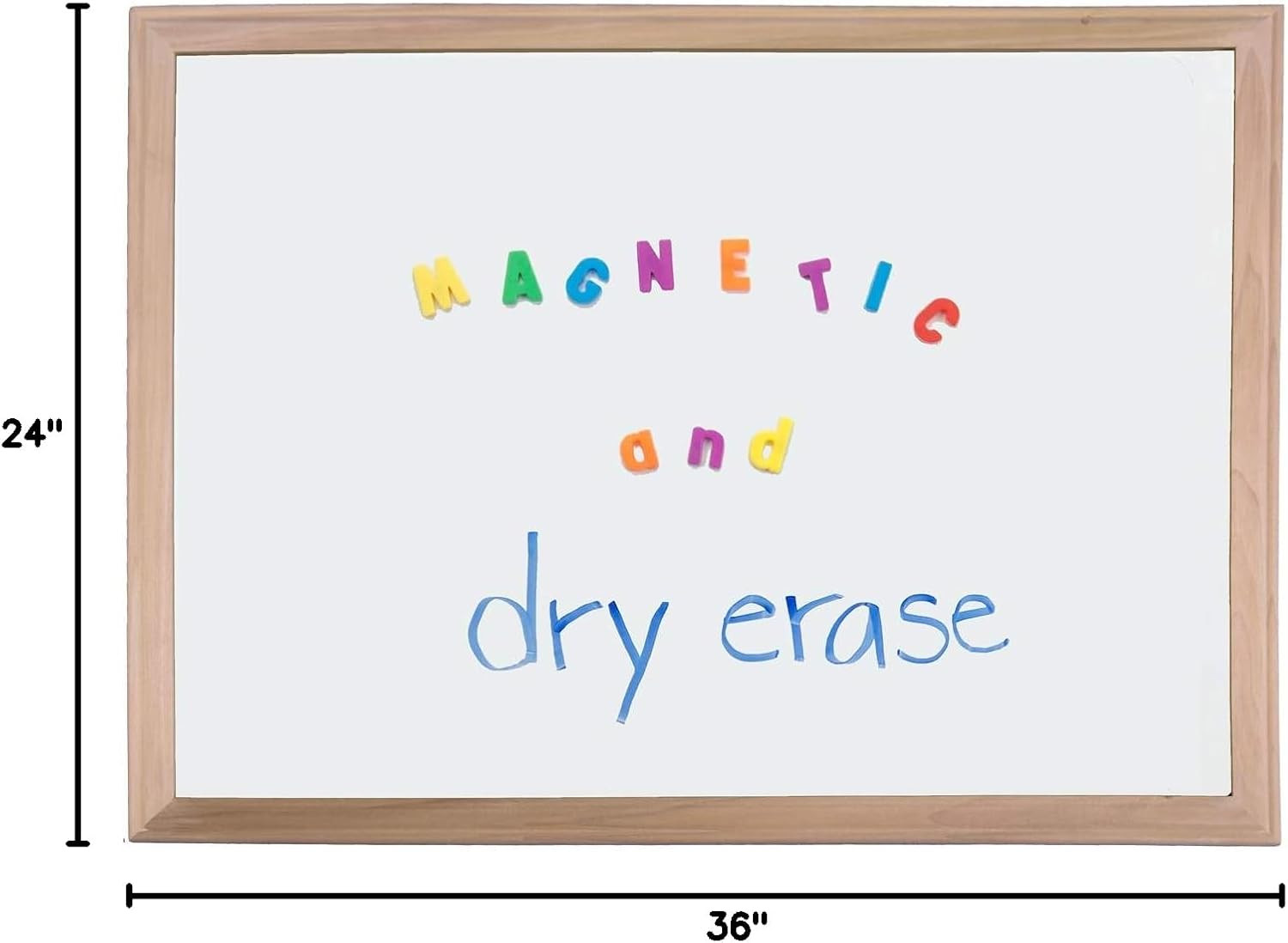 Dry Erase Whiteboard 24 x 36 in Magnetic White Wood Framed Board for Wall