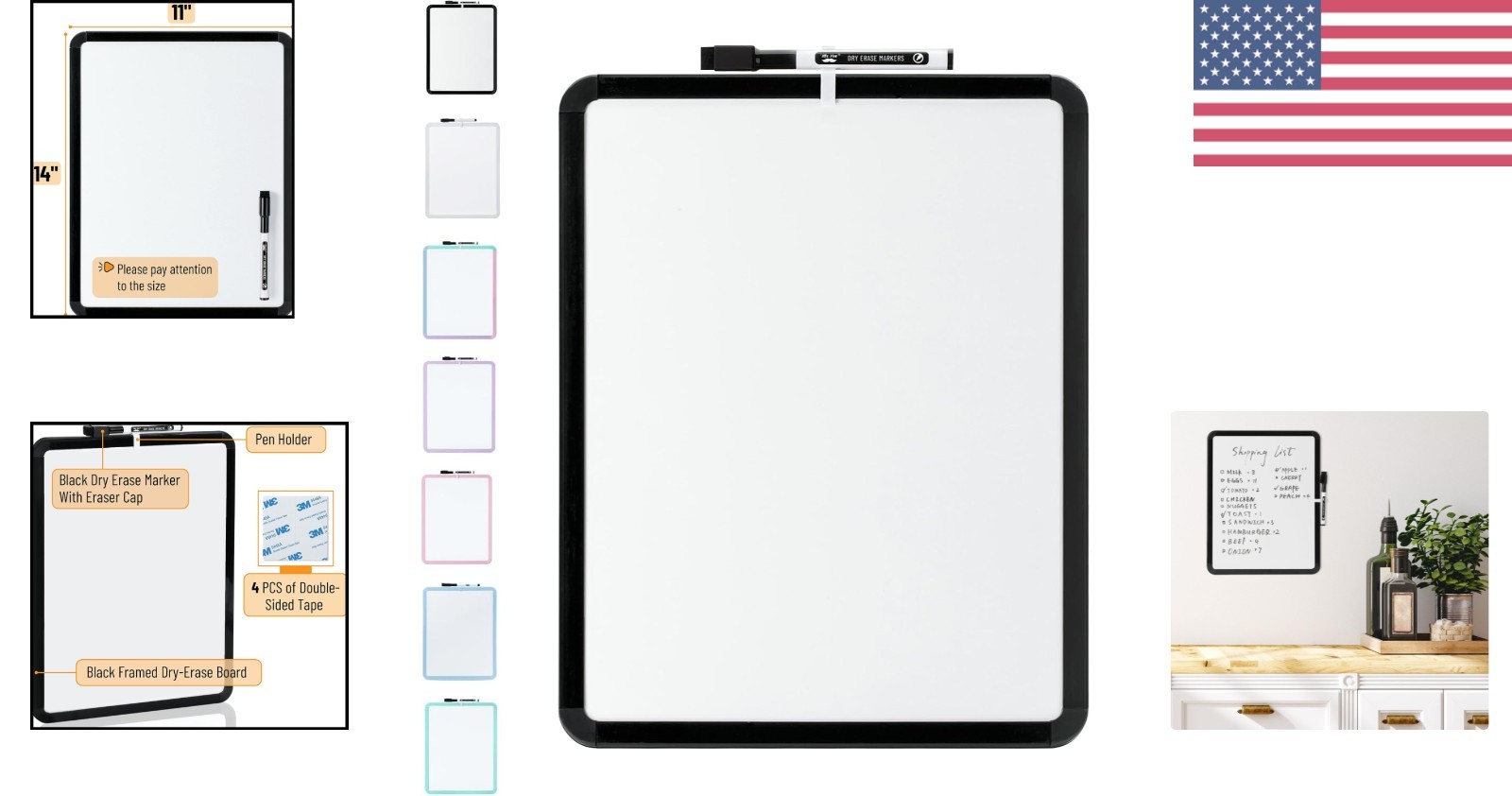 Portable Dry Erase Board 14” x 11” – Ideal for Teachers & Professionals