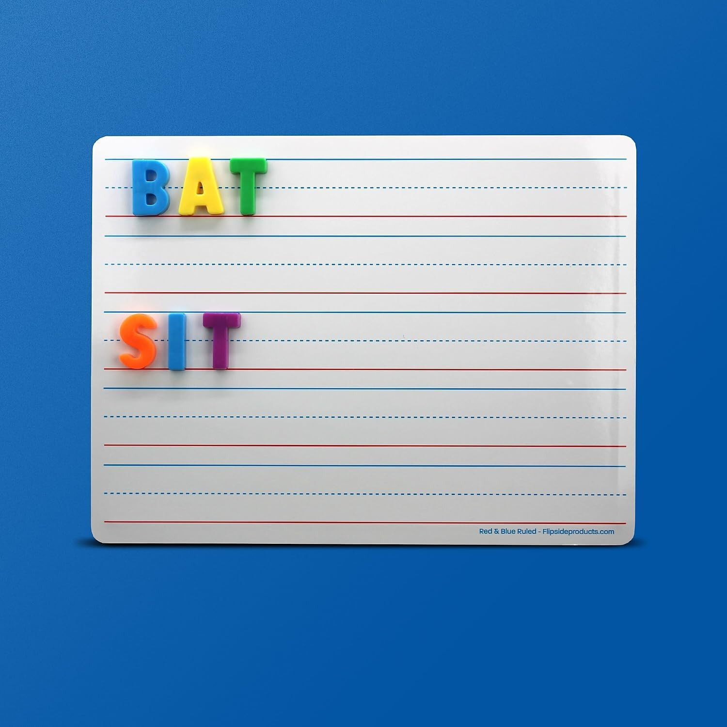 9×12 Magnetic Handwriting Mats 48 Pack Ruled and Blank Dry Erase Class Set