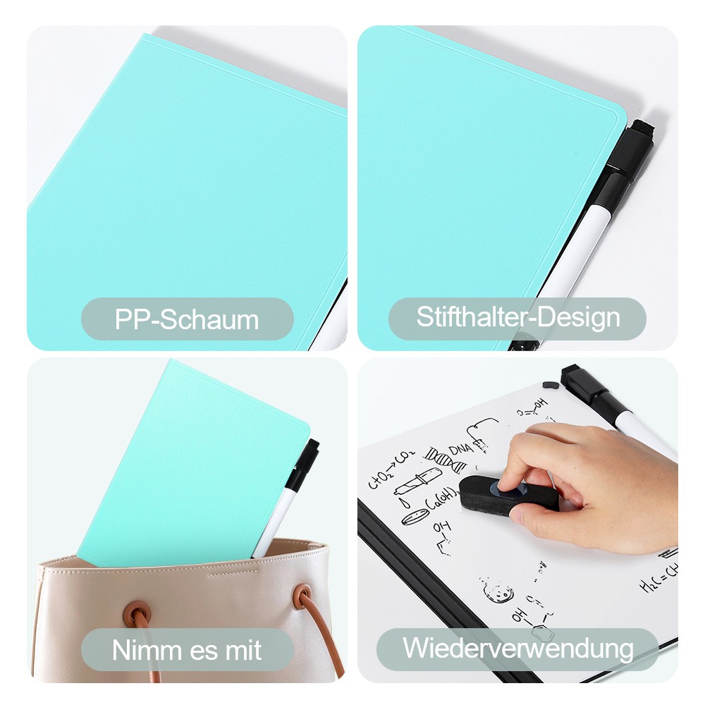 Mini Dry Erase Board Double Sided | Portable Folding Whiteboard with Pen