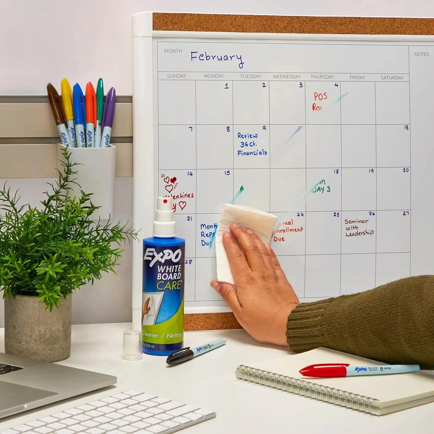 EXPO Dry Erase Whiteboard Cleaning Spray, 8Oz – Calendar, Organization, Essentia