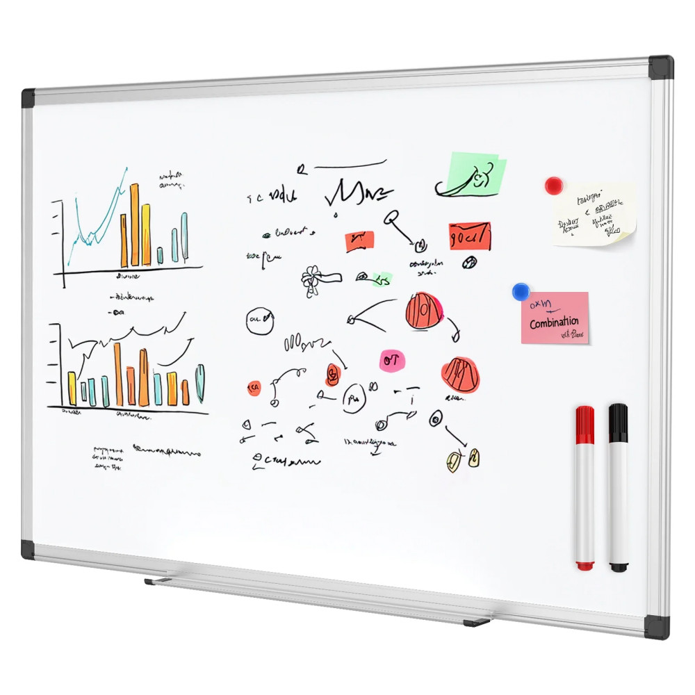 Magnetic Dry Erase Whiteboard 36″x24″ Aluminum Frame