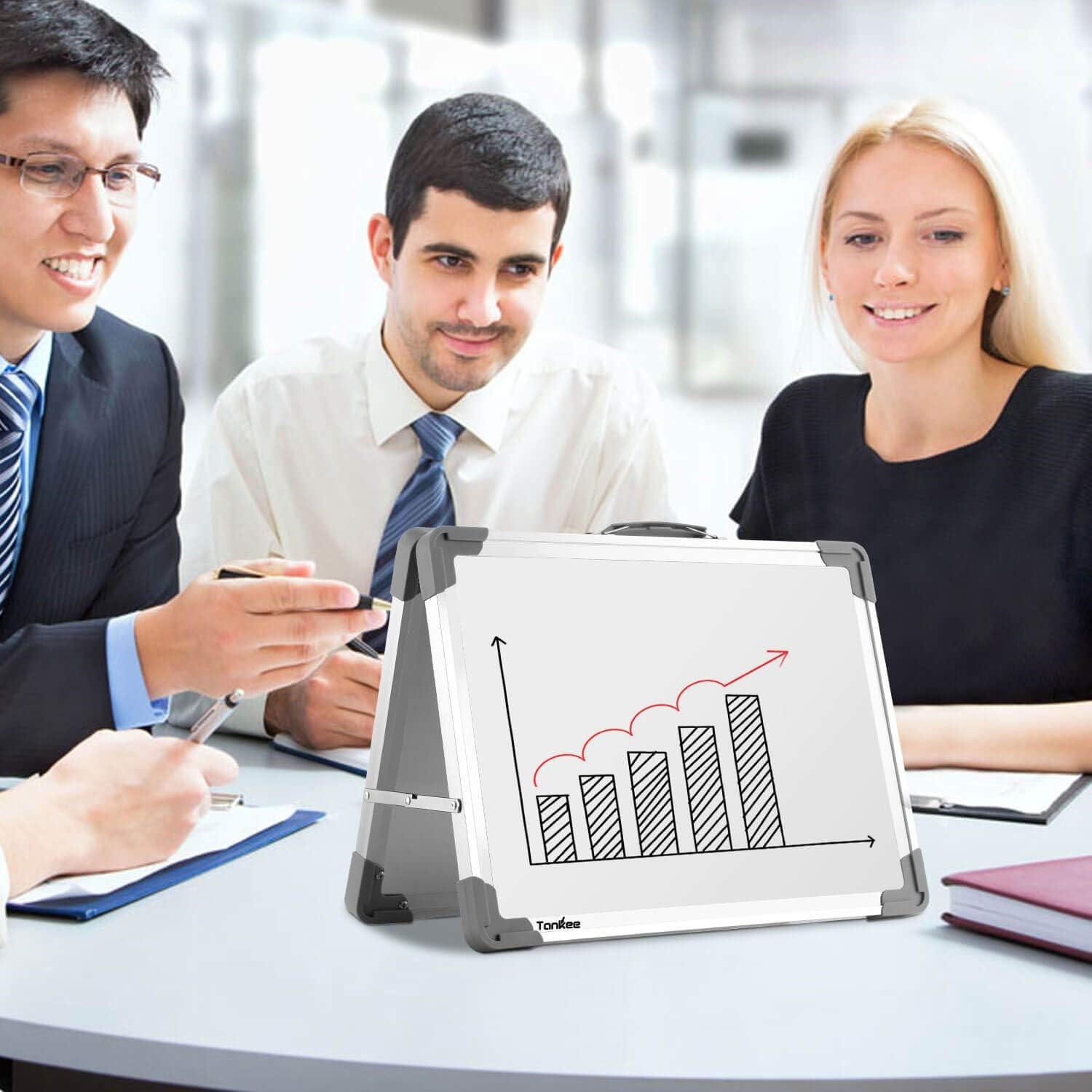 16×12″ Dry Erase Board: Double-Sided, Magnetic, Portable Desk Whiteboard