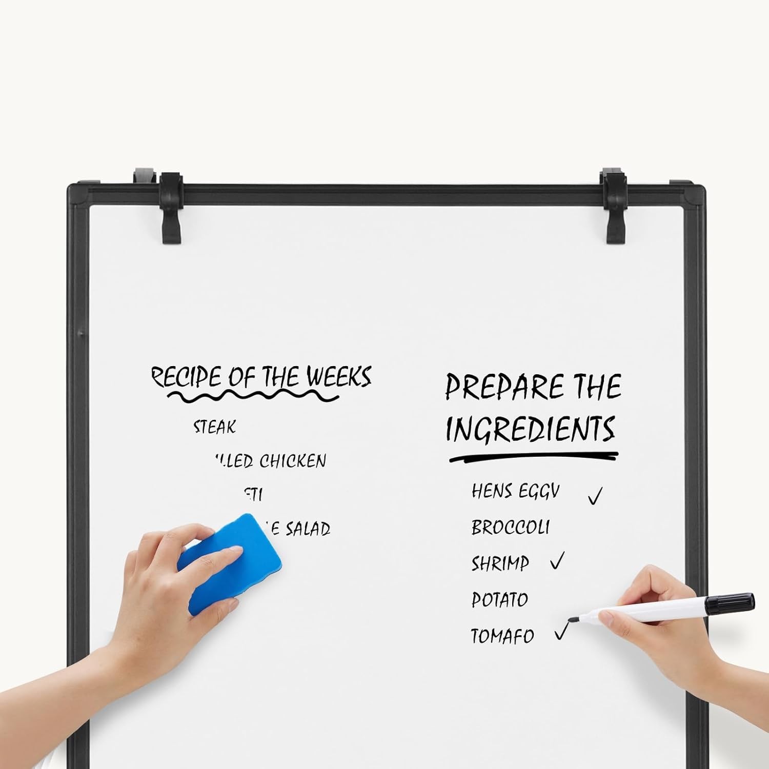 Whiteboard Easel Magnetic White Board Dry Erase Portable Boards with Stand