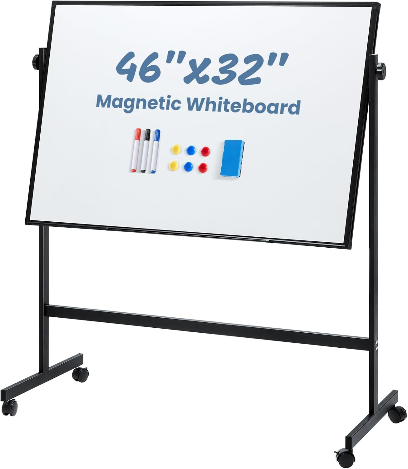 Whiteboard Easel Magnetic White Board Dry Erase Portable Boards with Stand