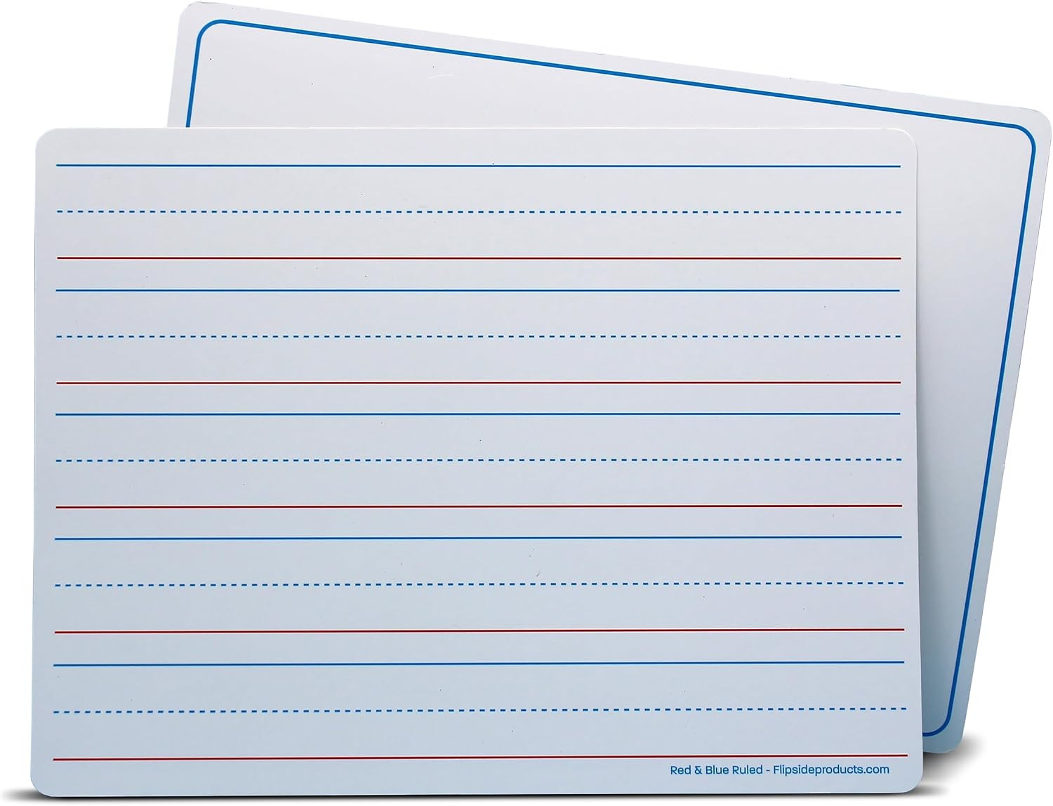 Magnetic Ruled Learning Mats 48 Pack 9×12 Red Blue Lined Plain Two Sided