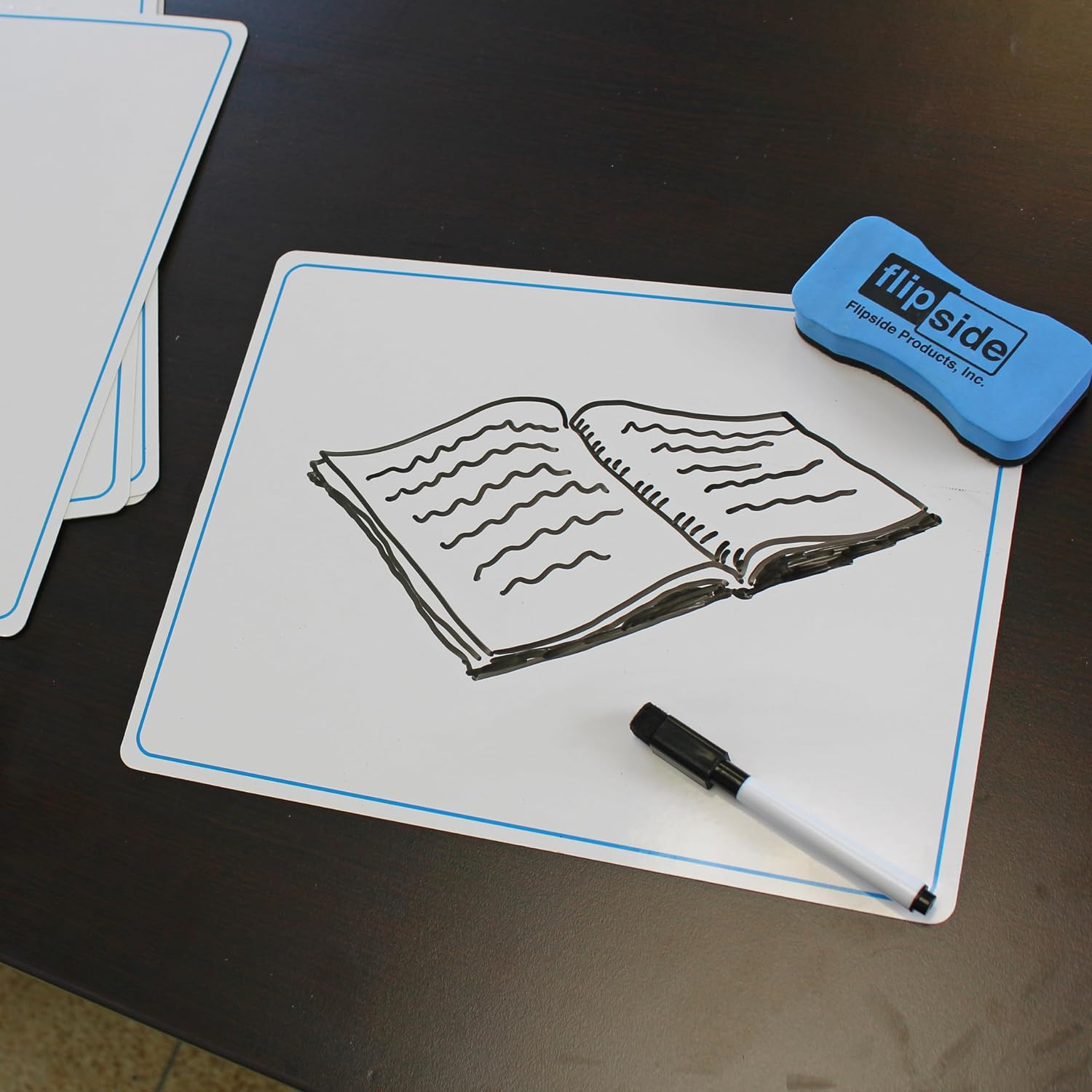 Magnetic Plain Learning Mats 24 Pack 9×12 Two Sided Blank Dry Erase Sheets