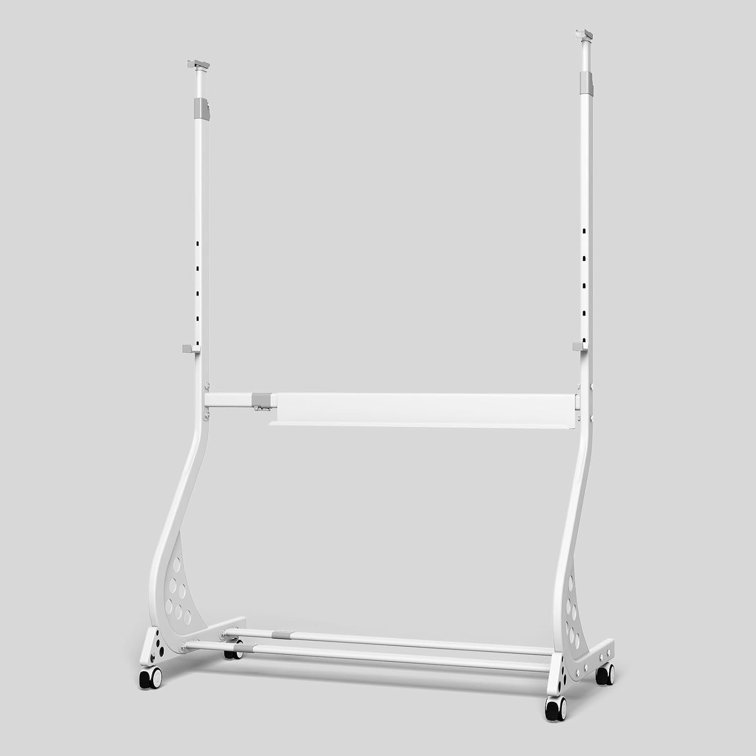 Glass White Board Stand – Wheels, Height & Width Adjustable