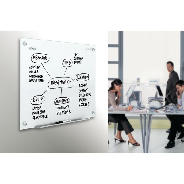 Quartet G2418w 18″ H X 24″ W Magnetic Glass Dry Erase Board, Gloss, White