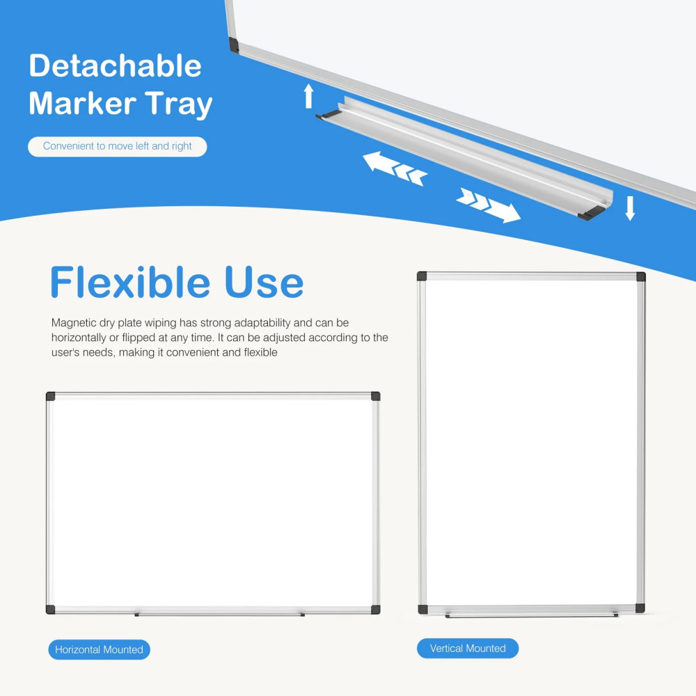 Magnetic Dry Erase Whiteboard 36″x24″ Aluminum Frame