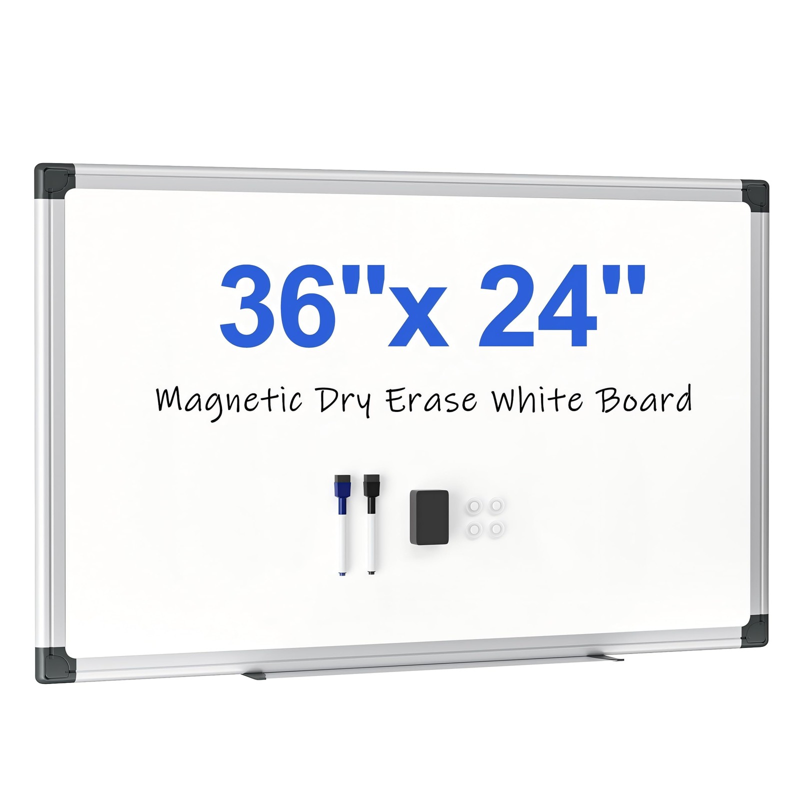 Scribanx Magnetic Dry Erase Board 36 x 24 for Wall, 24″W x 36″H, White