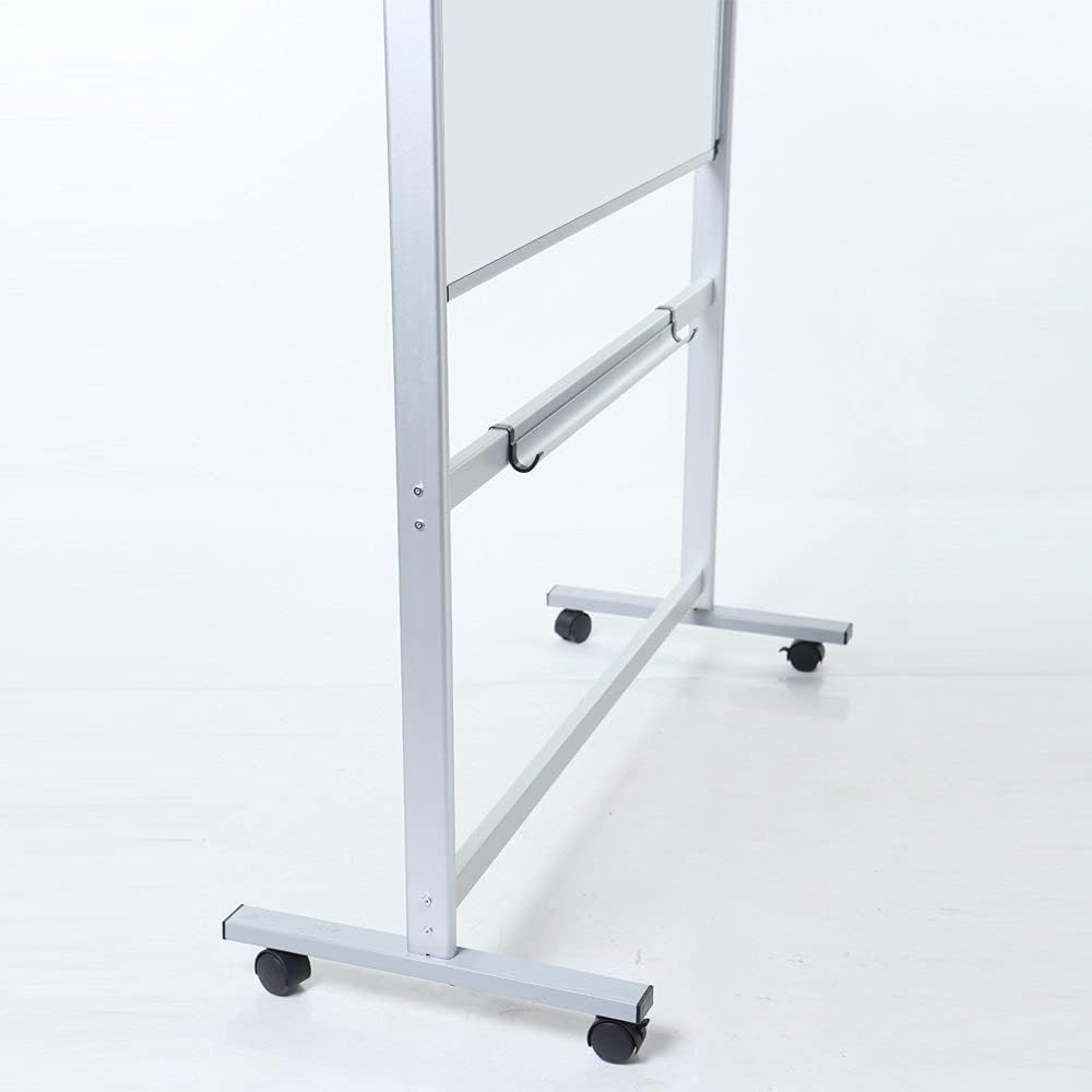 Double-Sided Magnetic Mobile Whiteboard, 60 X 36 Inches, Rolling Dry Erase Board