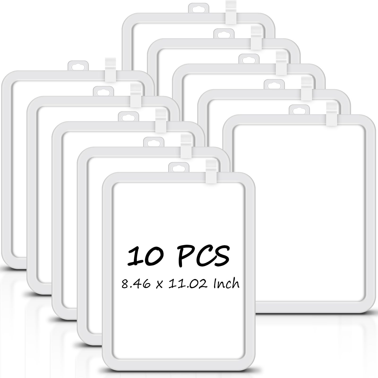 10 Pcs Mini Dry Erase Boards 8.5×11″ Double-Sided Magnetic Whiteboards for Kids